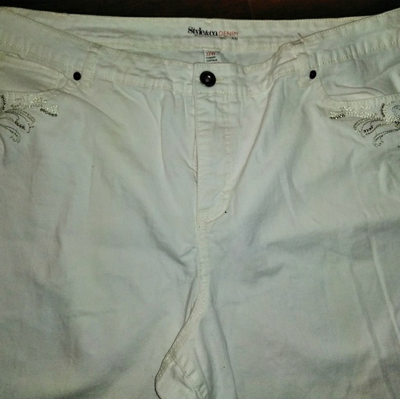 Style&Co Denim W/ Embellished Pockets - Picture 3 of 3